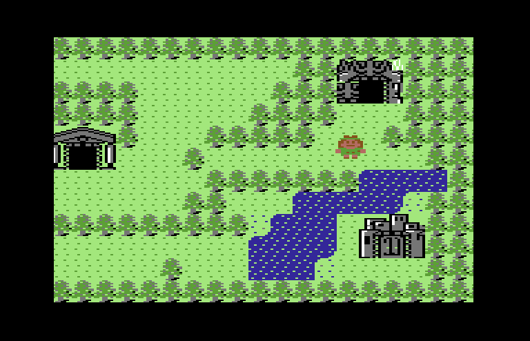 Aigina's Prophecy Commodore 64 Screenshot: A dead end...guess I need to go back through that door...