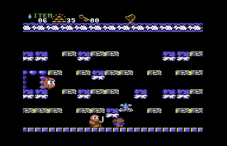 Aigina's Prophecy Commodore 64 Screenshot: Enemies in pursuit!
