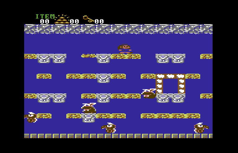 Aigina's Prophecy Commodore 64 Screenshot: Enemies appear from that door...