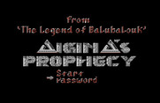 Aigina's Prophecy for Commodore 64 - Title screen.