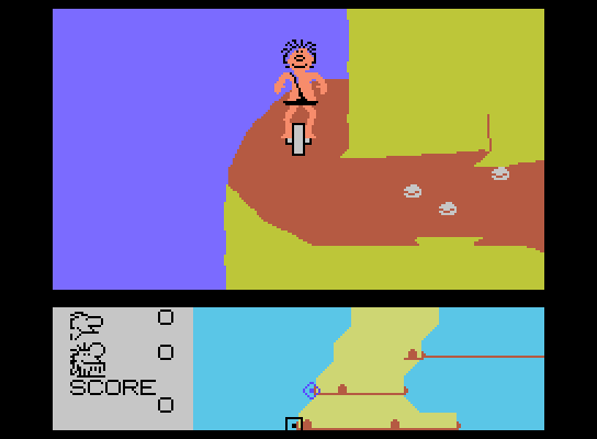 B.C. II: Grog's Revenge ColecoVision Screenshot: Game start.