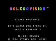 B.C. II: Grog's Revenge for ColecoVision - Title screen.