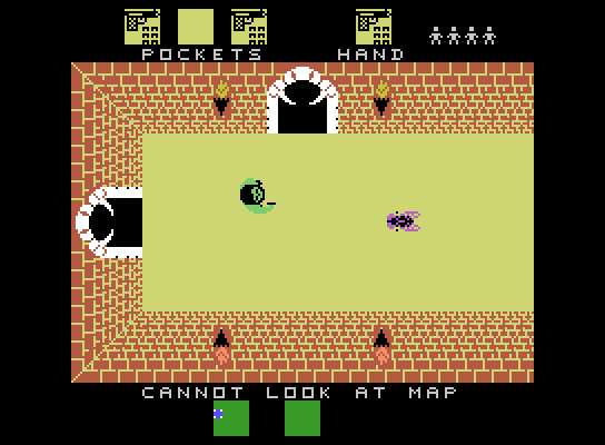 Alcazar: The Forgotten Fortress ColecoVision Screenshot: Entering the dungeon...