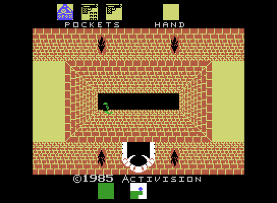 Alcazar: The Forgotten Fortress ColecoVision Screenshot: Falling down a pit...