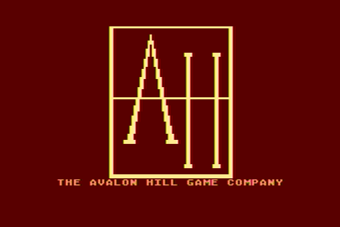 Space Station Zulu Atari 8-bit Screenshot: Avalon Hill logo screen.