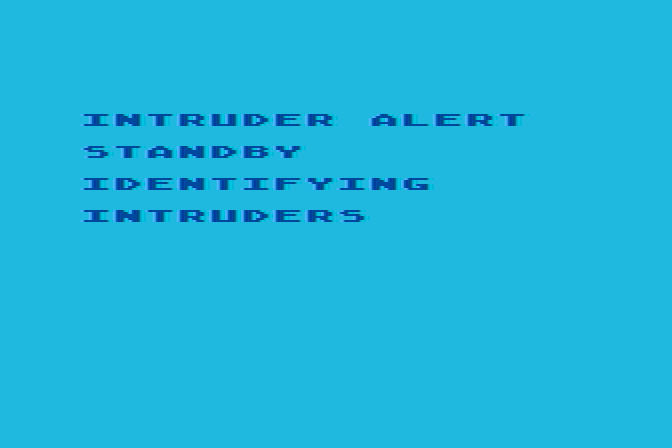 Space Station Zulu Atari 8-bit Screenshot: Identifying intruders...