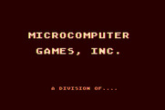 Space Station Zulu for Atari 8-bit - Microcomputer Games logo screen.