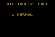 Space Station Zulu for Atari 8-bit - Select a difficulty level.