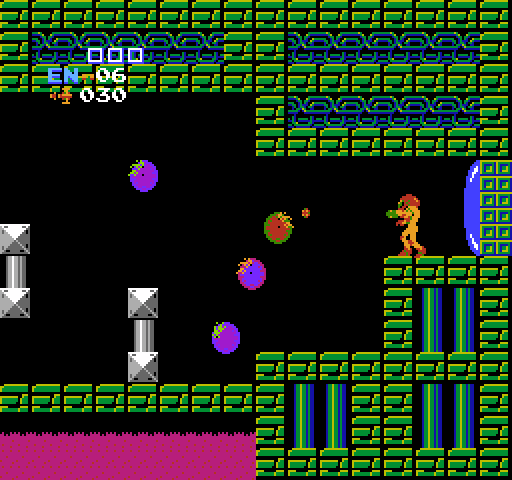 Metroid NES / Famicom Screenshot: These spheres move quick and are tough to destroy...maybe missiles would work better...