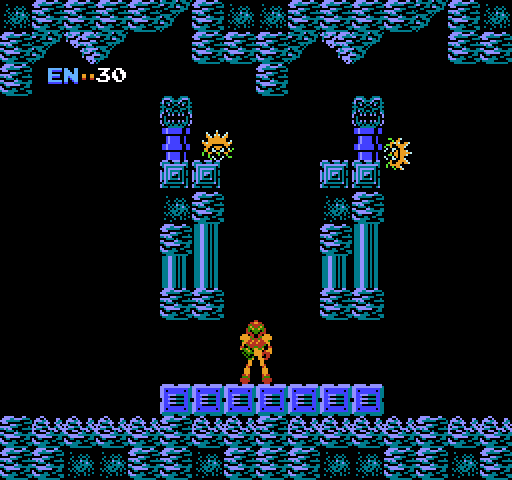 Metroid NES / Famicom Screenshot: The game begins here.