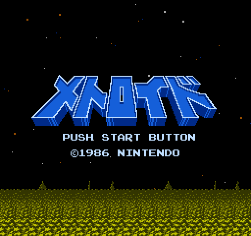 Metroid NES / Famicom Screenshot: Title screen (Japanese version).