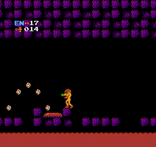 Metroid NES / Famicom Screenshot: Avoid those things leaping out of the red door.