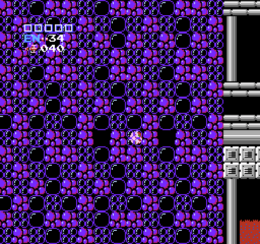 Metroid NES / Famicom Screenshot: A secret tunnel!