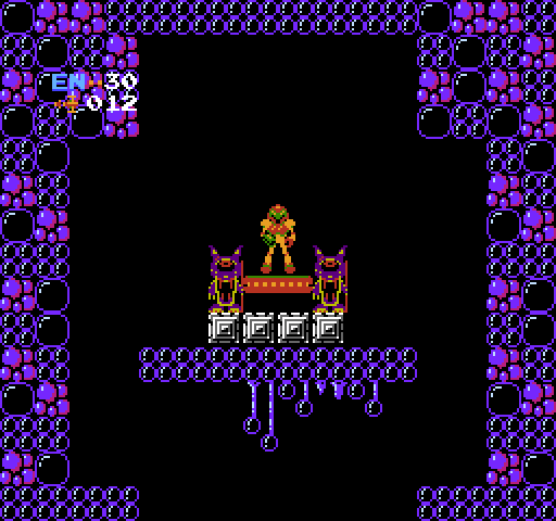 Metroid NES / Famicom Screenshot: The entrance to a new area to explore...