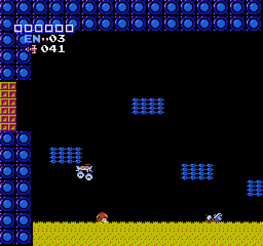 Metroid NES / Famicom Screenshot: I fell off the platforms! This is usually deadly unless you can figure a way out quick!