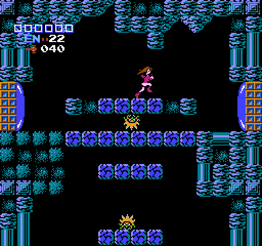 Metroid NES / Famicom Screenshot: After winning the game you can play again with Samus not wearing her armor.