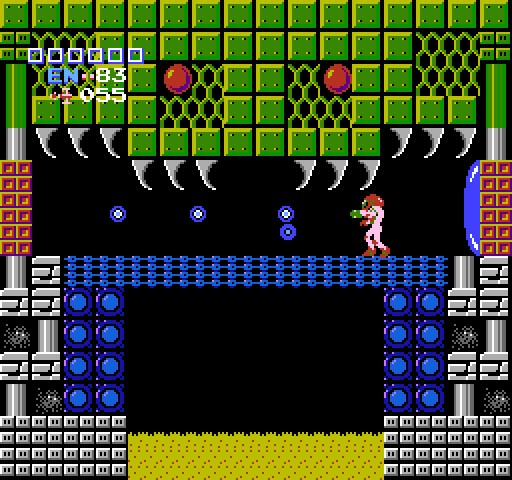 Metroid NES / Famicom Screenshot: Some extra energy left behind after destroying a creature...I'll need that!