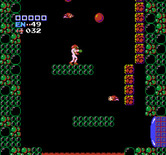 Metroid for NES / Famicom - Carefully making my way downwards...don't fall in that lava there!