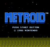 Metroid for NES / Famicom - Title screen (U.S. version).
