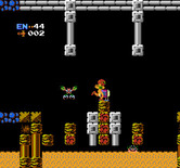 Metroid for NES / Famicom - Collect the tanks with an "E" to add extra energy capacity.