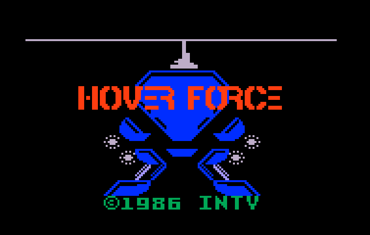 Hover Force Intellivision Screenshot: Title screen.