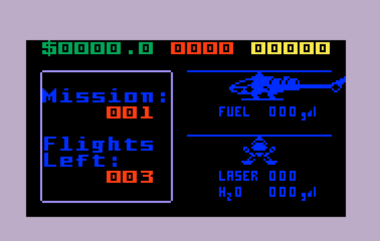 Hover Force Intellivision Screenshot: Ready for mission 1?