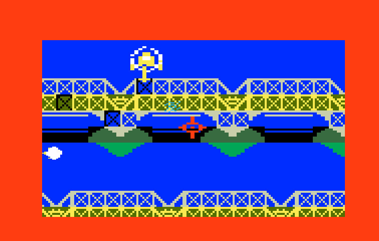 Hover Force Intellivision Screenshot: Enemy helicopter spotted!