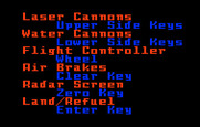 Hover Force for Intellivision - Game controls menu.