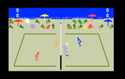 Spiker! Super Pro Volleyball for Intellivision - Player sets the ball to his teammate...