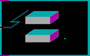 Hoser for IBM PC/Compatibles - Two 3D obstacles get in the way