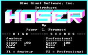 Hoser for IBM PC/Compatibles - Title screen