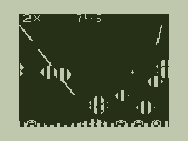Defense Dragon 32/64 Screenshot: It's missile mayhem! (default colors).