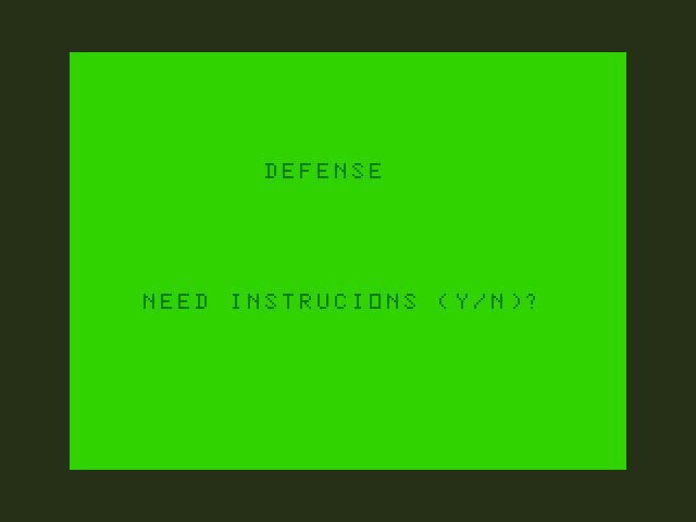 Defense Dragon 32/64 Screenshot: Do you need instructions?