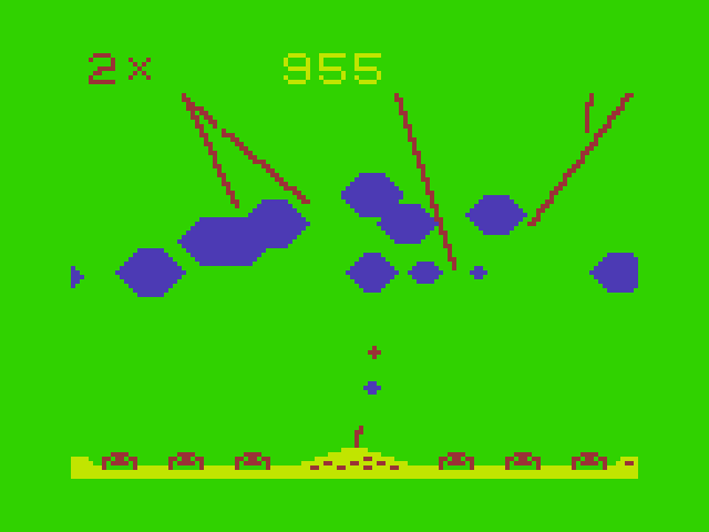 Defense Dragon 32/64 Screenshot: It's missile mayhem! (alternate colors).
