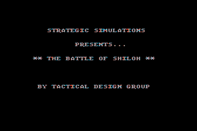 Battle of Shiloh, The Atari 8-bit Screenshot: Title screen 2.