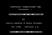 Breakthrough in the Ardennes for Atari 8-bit - Title screen.