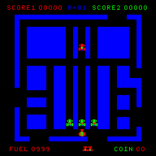 Route 16 Arcade Screenshot: Game start.