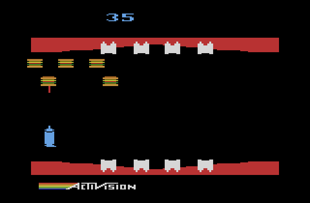 Plaque Attack Atari 2600 Screenshot: Game start.