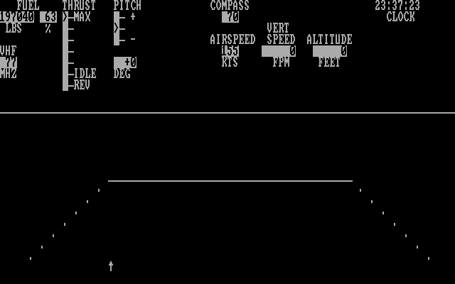 Jetset IBM PC/Compatibles Screenshot: The end of the runway approaches...