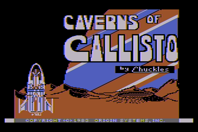 Caverns of Callisto Atari 8-bit Screenshot: Title screen.