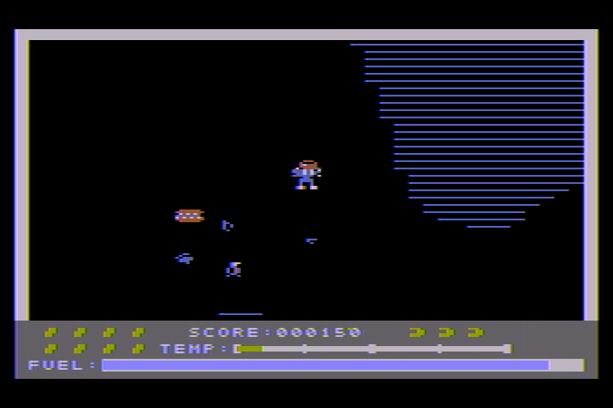 Caverns of Callisto Atari 8-bit Screenshot: More creatures attack!