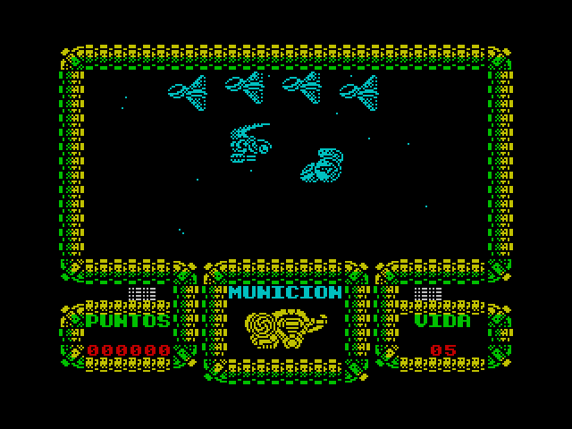Meganova ZX Spectrum Screenshot: Game start.