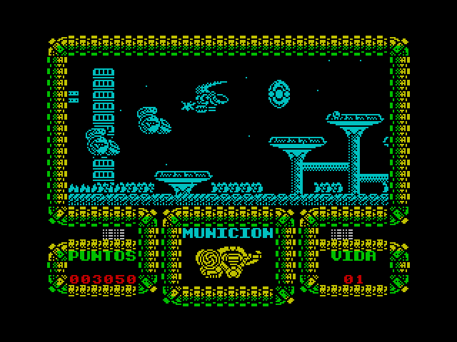 Meganova ZX Spectrum Screenshot: Don't get shot down!