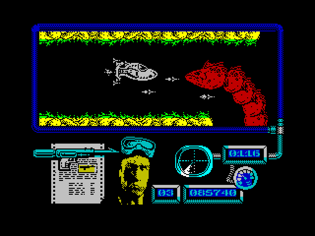Navy Moves ZX Spectrum Screenshot: The final battle for this undersea area...