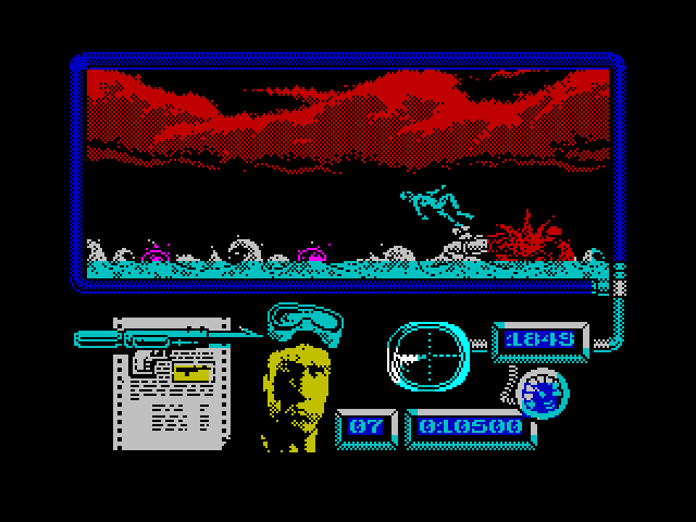 Navy Moves ZX Spectrum Screenshot: I'm hit!