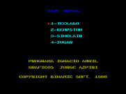 Navy Moves for ZX Spectrum - The main menu.