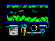 Navy Moves for ZX Spectrum - In the caves you'll need to watch out for enemy divers as well.