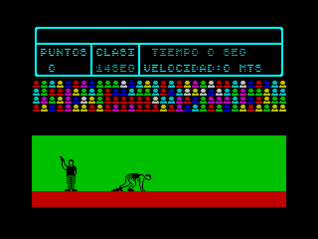 Video Olympics ZX Spectrum Screenshot: Get ready to run!