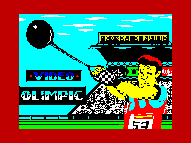 Video Olympics ZX Spectrum Screenshot: Loading screen (alternate).