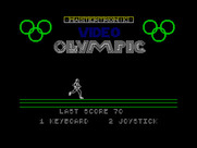 Video Olympics for ZX Spectrum - Title screen and main menu (Mastertronic re-release).